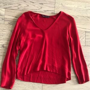 Red Zara top